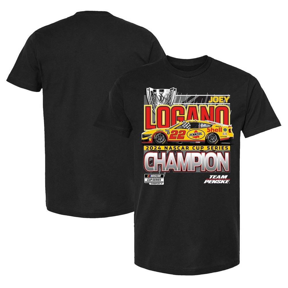 Joey Logano Cup Series Champion Team Penske Racing Fan T Shirt Tee