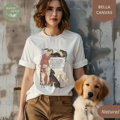 Vintage Cat Dog Retro Christian Pet Lover Graphic Gildan Tee Gift