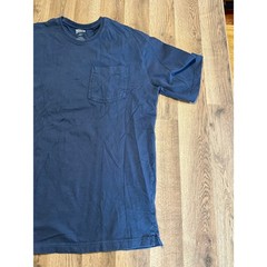 Duluth Trading Co T Shirt Mens Large Navy Blue Adult Pocket Longtail T Excellent
