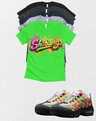 Custom Printed T-shirt To Match Shabang BB Max 95 OG Woven Multicolored Sneaker