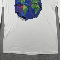 Vtg Delta Large White Shirt Fragile Earth Common Threads 90s Made In USA Art Tee