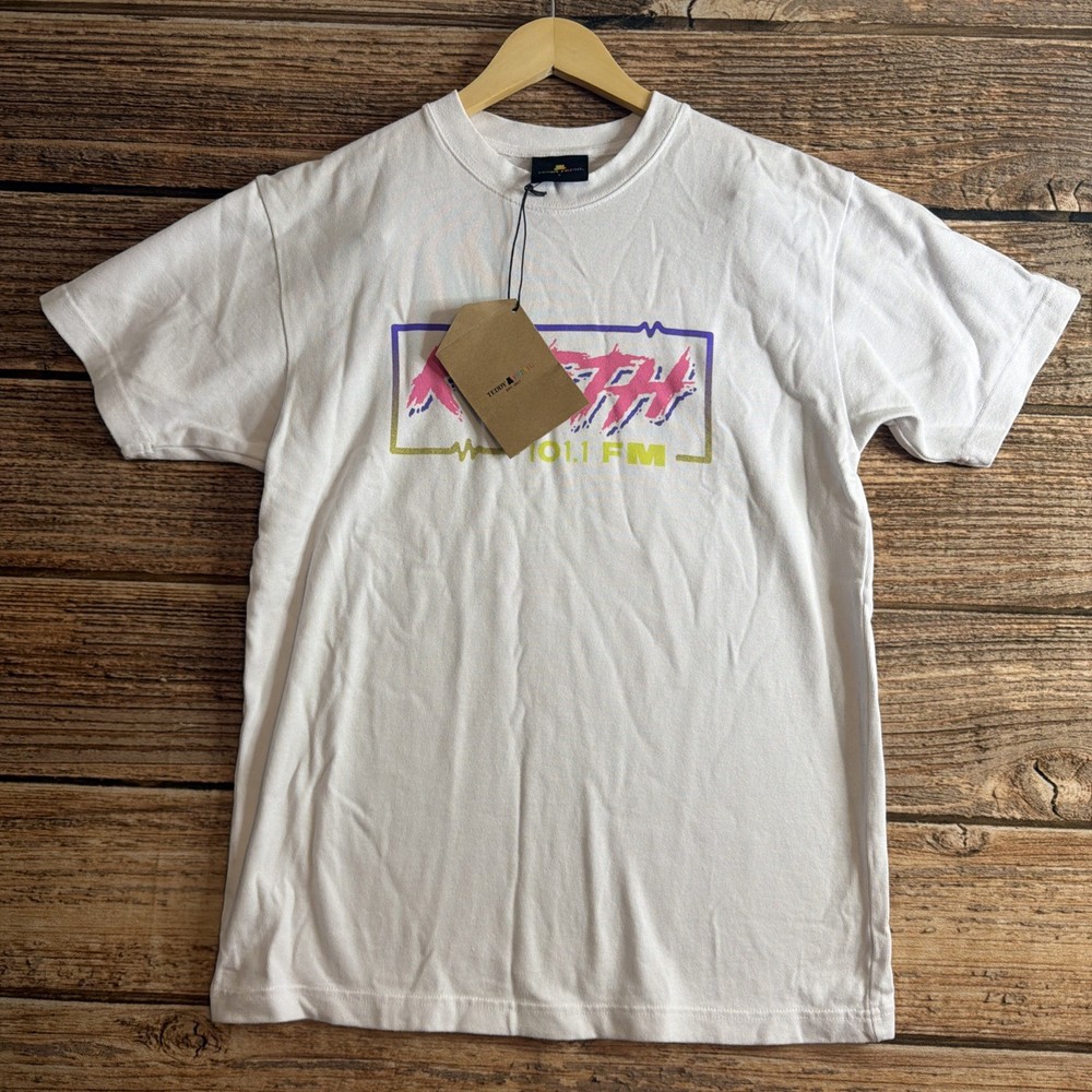 Teddy Fresh Shirt Mens Small Los Angeles 101.1 Radio White Graphic Tee