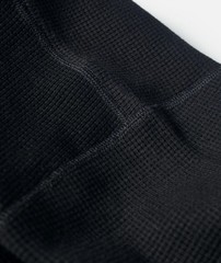 Heavyweight Waffle Cotton Long Sleeve – Black Non Stock Mfg. Co. S