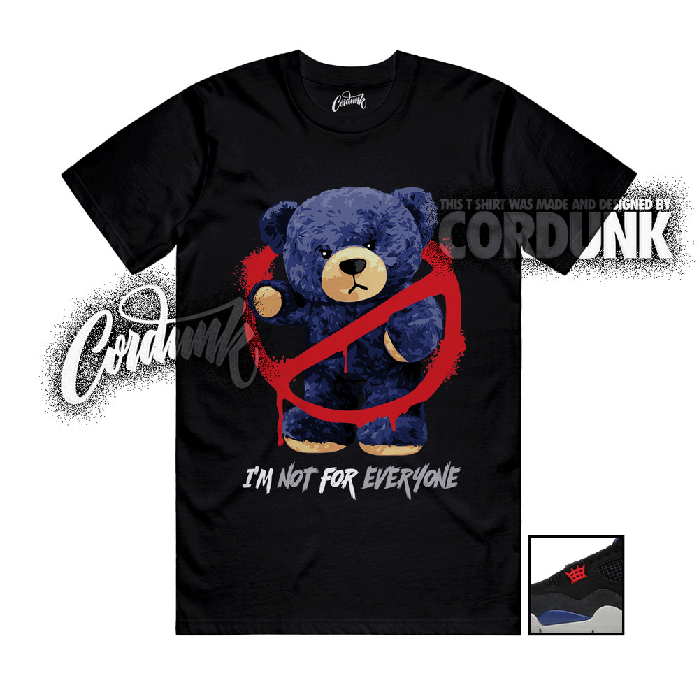 4 Rare Air Fire Red Deep Royal Blue Dark Smoke Tech Grey T Shirt Match NOT
