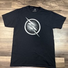 The Flash Shirt Mens Medium Black EUC Fastest Man Alive DC Comics