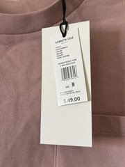 Kenneth Cole Medium 100% Cotton Mauve Knit Pocket Spring T-Shirt NWT $49