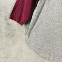 AUGUSTA Women Raglan T-shirt MEDIUM Two Tone Cotton Blend Knit Casual