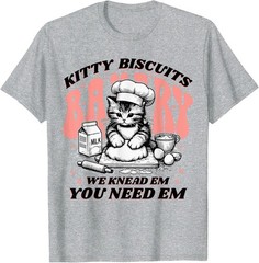 Cute Kitty Biscuits Bakery Funny Cat Lovers Baking Unisex T-Shirt