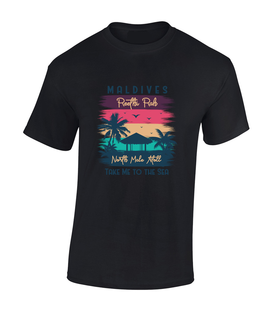 Maldives Take Me To The Sea Funny Cool Beach Casual Unisex T-Shirt
