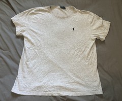 Vintage Polo By Ralph Lauren Tee Shirt Mens Large Gray Single Stitch Pony Logo