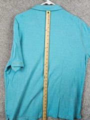 Robert Graham Polo Mens Large Green Short Sleeve Collared Shirt Contrasting Trim