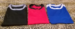 3 Packs Men’s 3/4 Sleeve Crew Neck Raglan Jersey Baseball Tee Shirts Size Large