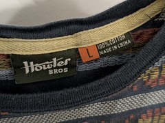 Howler Brothers Men’s Large Jacquard Petrol Blue T-Shirt Size Large