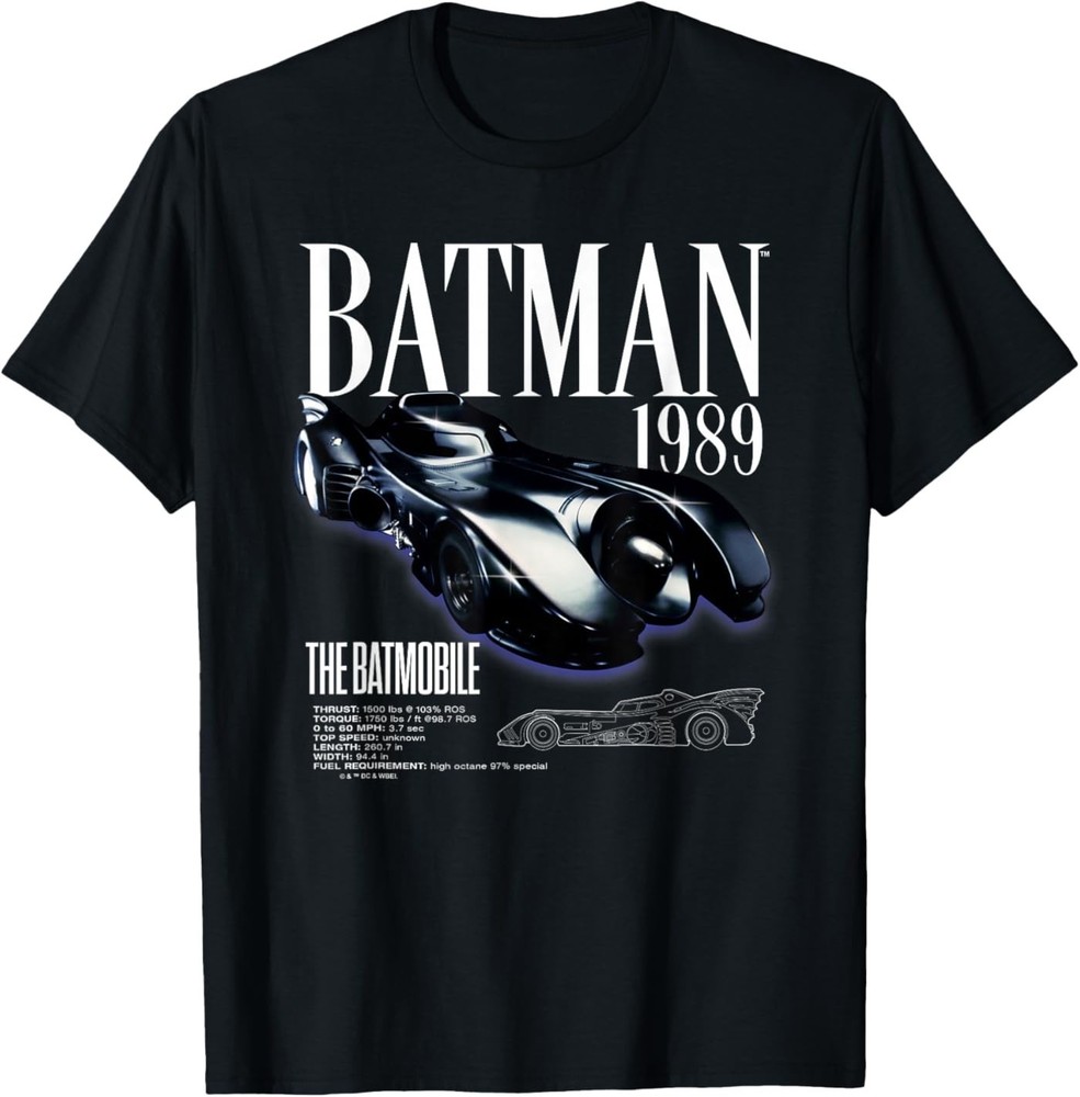 Batman 1989 Batmobile Schematic T-Shirt