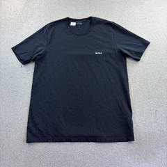Hugo Boss Shirt Mens XL Blue Short Sleeve Crew Neck Logo Basic Tee Casual Adult