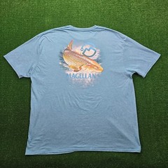 Magellan Tshirt Mens 2XL Green Teal Short Sleeve Fishing Outdoors Fishing Casual