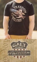 NEW Men’s GALT Freedom Is Not Free Bird USA Graphic Tee T-Shirt Black, Pick Size