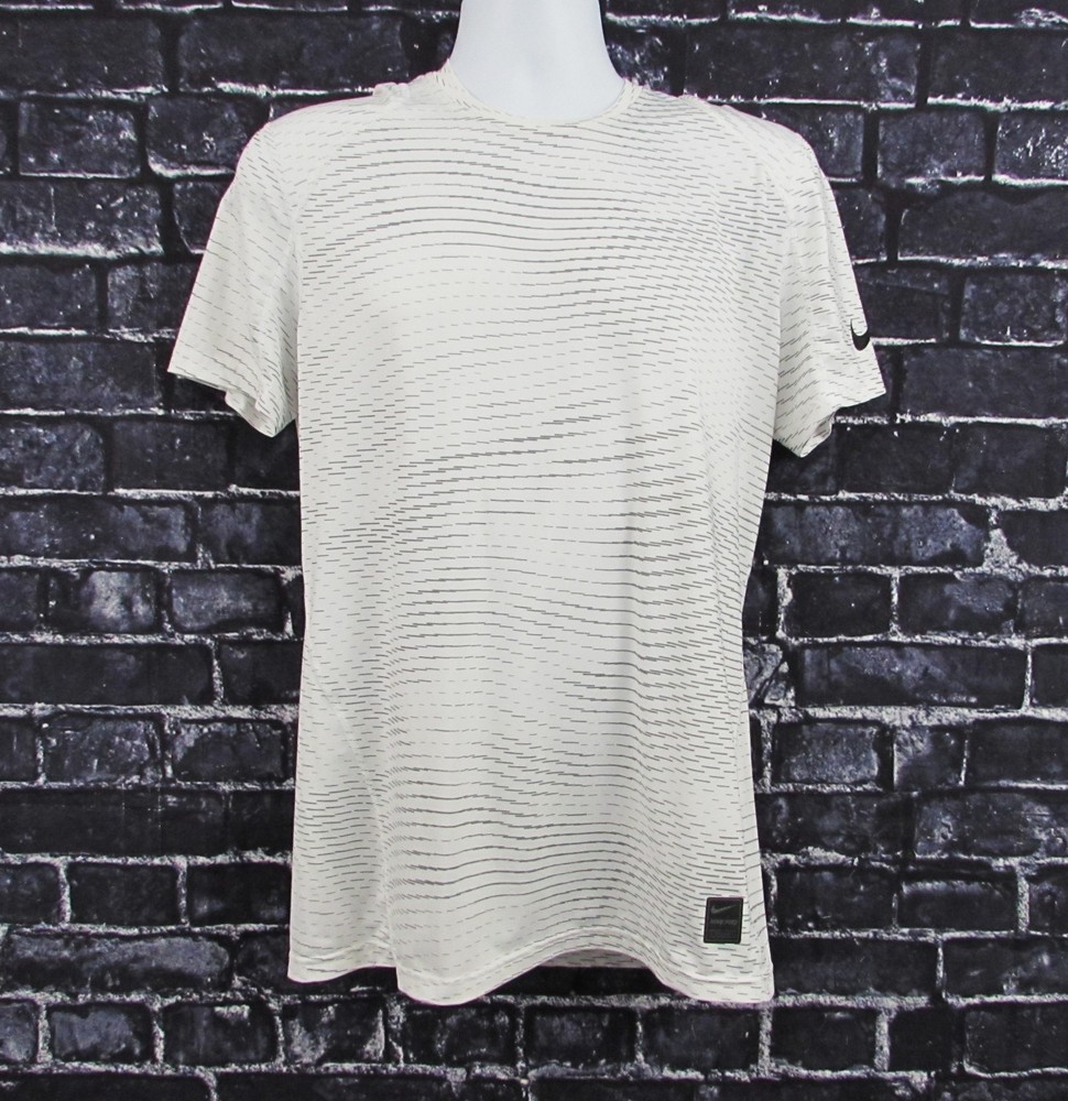 Nike Pro Dri Fit Fitted Shirt White Men’s Size Medium 838000-100