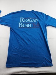 Rowdy Gentlemen Reagan Bush 84 Logo Mens Medium Blue Long Sleeve T-shirt