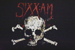 Sixx A.M. Mens Sixx AM Rock Band Darkness Skull Black Shirt New L, XL, 2XL