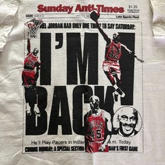 Michael Jordan ‘I’m Back’ Sunday Sun Times Anti Studios T-Shirt 3XL RARE