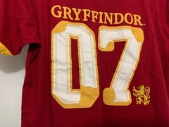 Universal Studios Harry Potter Gryffindor 07 Potter Jersey T-Shirt Size M EUC