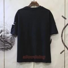 Men’s Punk Rock Distressed T-Shirt Safety Pin Hollow Out High Street Hip Hop Top