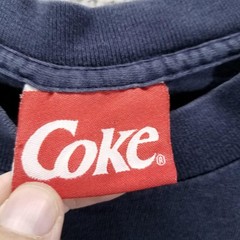 VTG Coke Shirt Mens L Blue Polar Bear Aurora Graphic Made in USA 1994 90s