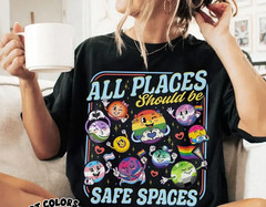 Pride Month Planets Shirt All Places Should Be Safe Spaces Tshirt