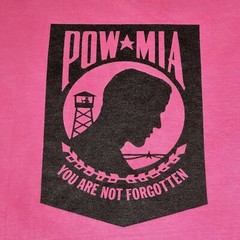 Vintage 1980s POW MIA You Are Not Forgotten Pink Screen Stars T-Shirt Size 3XL