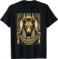 NEW LIMITED Anubis Ancient Egyptian Black and Gold T-Shirt Size Gift Idea S-5XL