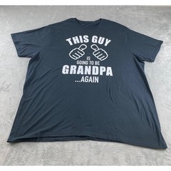 Mens 3XL TShirt This Guy is Going to Be Grandpa Again Graphic Tee Black Cotton
