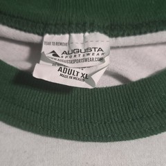 Augusta Sportswear Merry Christmas Graphic Ringer T-Shirt White/Green XL