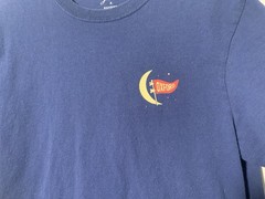 J.Crew x Oxford Pennant Men’s M Navy Cotton Graphic Print T-Shirt Moon Art