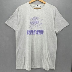 Topman Heather Grey Cherub Graphic Tee Purple Angel Print Grunge Streetwear M