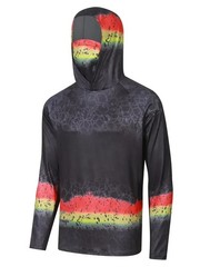 Hoodie Face Mask Long Sleeve T- Shirt 100% Polyester Material for UV Protection