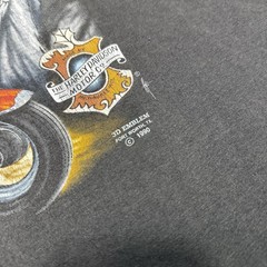Vintage Brothers In The Wind 3D Emblem Harley Davidson 90s USA Tshirt 1990