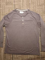 The Normal Brand Henley Shirt Men’s Size XL Long Sleeve Blue Soft