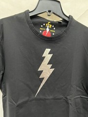 Pretty Green & Elvis Presley Lightning Large Foil Bolt T-shirt, Size M, Black