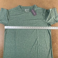 AKAWOOKO Men’s Size Large Green Heather Short Sleeve Crew Neck Athletic Tee NWT