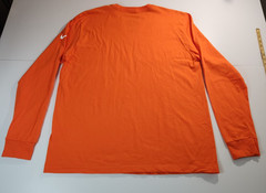 Nike Just Do It Again Men’s XL Orange Long Sleeve Cotton T-Shirt Ribbed Cuffs
