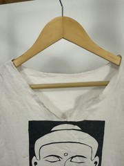 VTG Budhha Siddhartha Inquire Within Zen Meditate Chopped Tank Top Shirt Size M