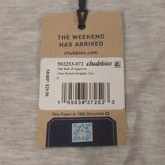 Chubbies Gray S Men’s “Friday at Five” Seal of Approva Graphic Crew Tee