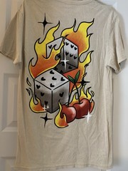 Men’s Good Luck 777 Cherry Dice T-Shirt Size Med 100% Cotton By Chemistry