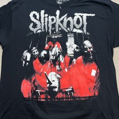 Slipknot Self-Titled Album Cover Art Heavy Metal Band Tee Large Barcode On Back