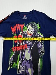 Joker Men’s Navy ‘Why So Serious’ Graphic T-Shirt Size L