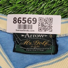 Vintage 80s Arrow Golf Shirt L/XL 23×28 Blue