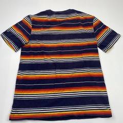 Empyre Shirt Mens Small Blue Multicolor Stripe Crewneck Cotton Blend Casual Tee