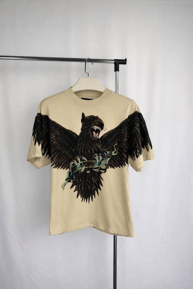 Represent Eagle Graphic T-Shirt Beige Men’s Streetwear Tee Excellent Condition