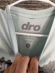 DRO Peace Pot & Microdot Short sleeve shirt Baby Blue Men’s Size Large